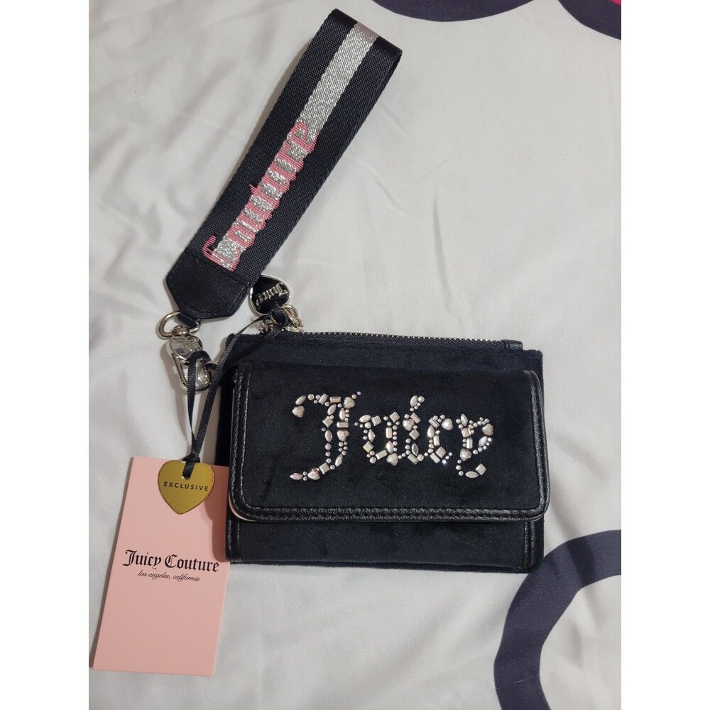 Juicy Couture All That Glitters Wristlet With Rhinestones
